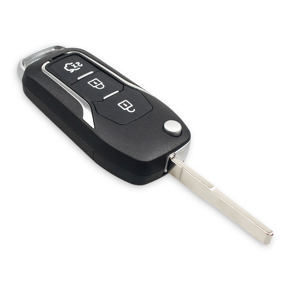 KEYYOU Modified 3 Buttons Flip Folding Uncut Car Remote Blank Key Shell Fob For Ford Focus Fiesta C-Max S-Max Ka Mondeo Galaxy