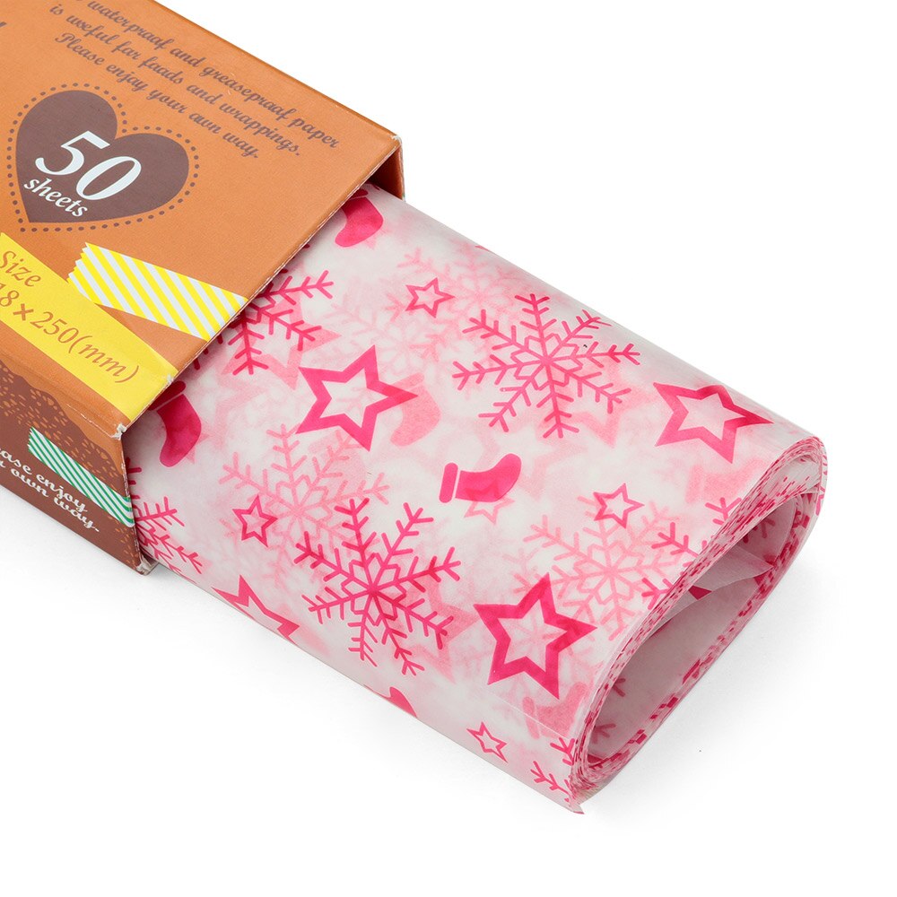 50 teile/satz Lebensmittel Verpackung Elch Wachs Papier Wasserdichte Verpackung Kuchen Macaron Pergament Backen Blatt wickeln Küche Zubehör: Farbe  2