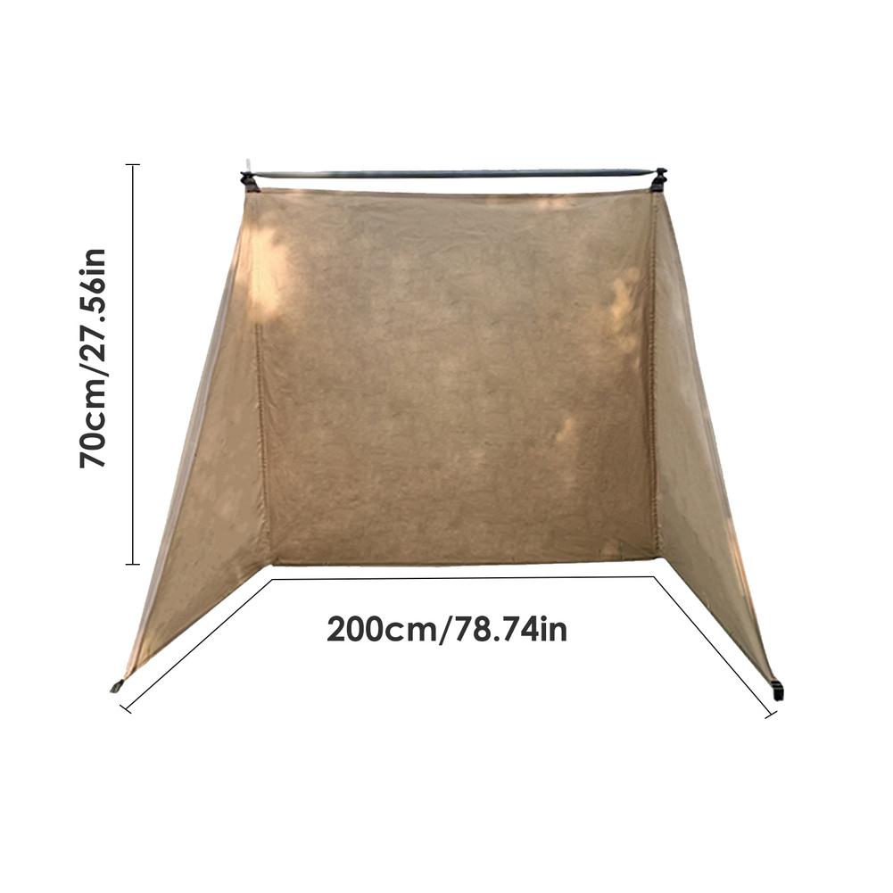 Camping Windscreen Portable Picnic Beach Campfire Wind Screen Cotton Canvas Tent Canopy Windscreen Beach Windshield Shelter