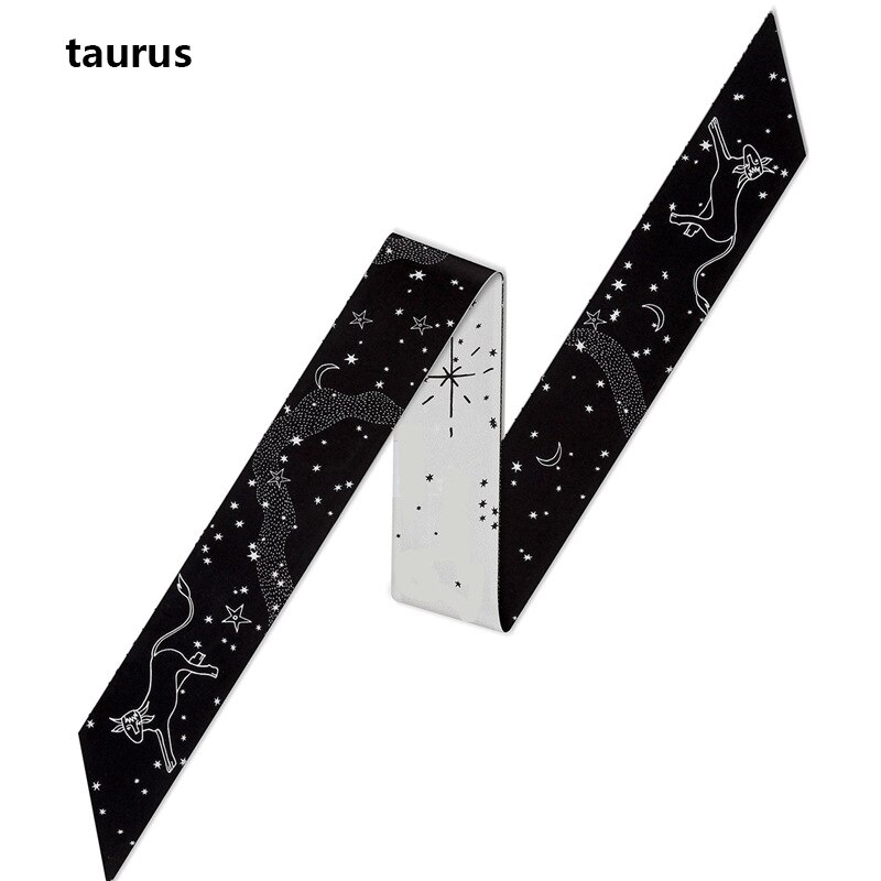 zwölf Konstellation Köper seide kleine Band gebunden tasche griff Band haarband schal Griff Tasche Band Lange Schals: 7