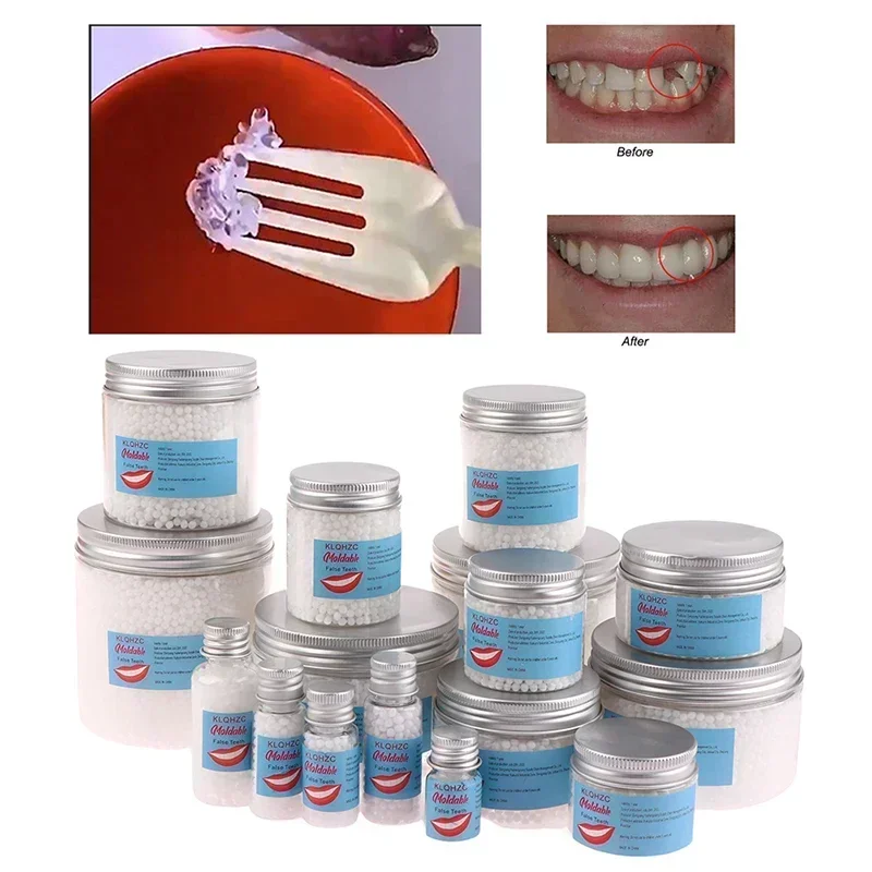 5-100ml Harz Zahn reparatur kleber formbare Zahnlücken füllen feste temporäre Zähne reparieren False teeth Kleber Sicherheit zahn ärztliche Versorgung
