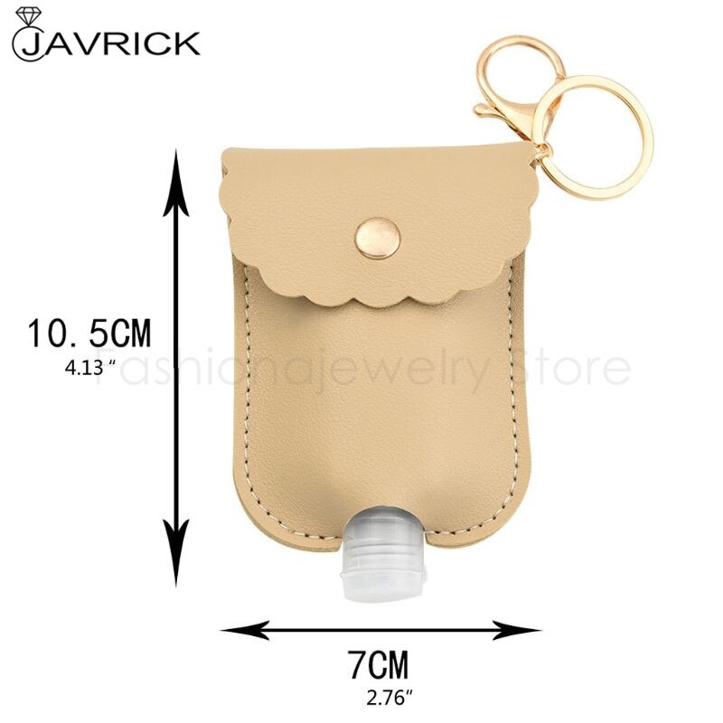 60ml Tragbare Squeeze Flasche Leere Dicht Kunststoff Reise Flasche für Hand Sanitizer mit Leder Keychain Halter Clips