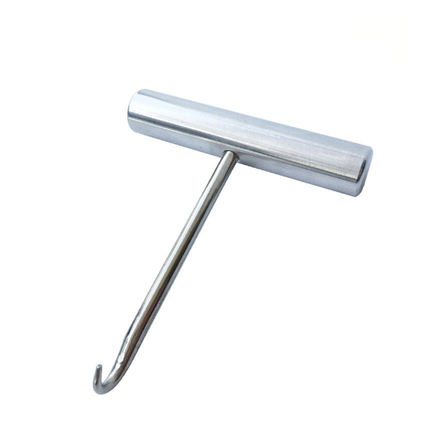 Gancho de atado de raqueta de acero inoxidable, punzón para raqueta de bádminton, tenis, herramientas de atado para raquetas de tenis/Bádminton