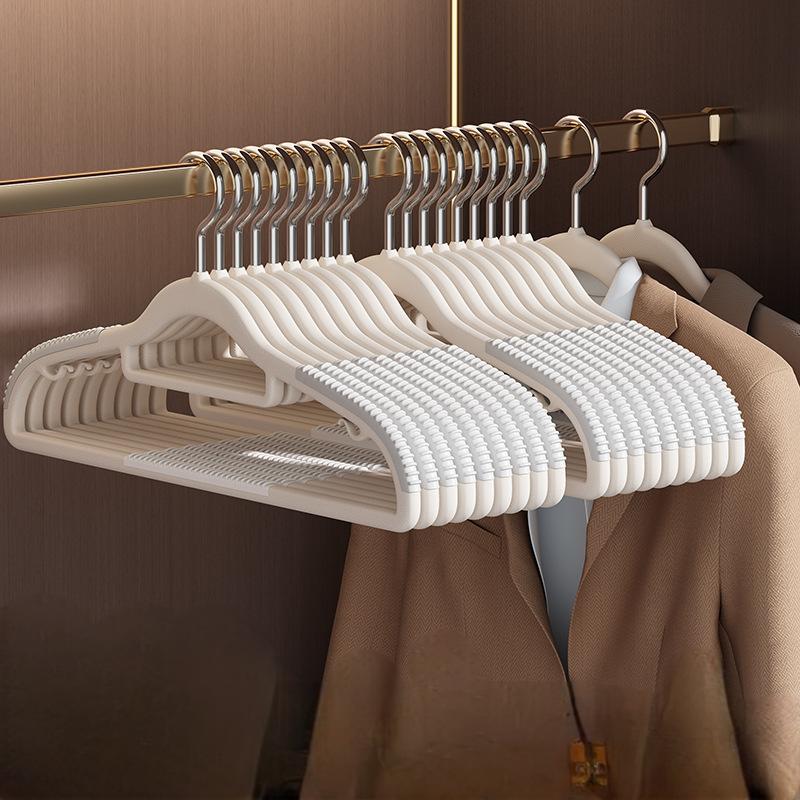 10 stk. tøjophæng til husholdningsbrug skridsikre sovesal soveværelse speciel opbevaring tøjophæng ingen spor: Lysegrøn