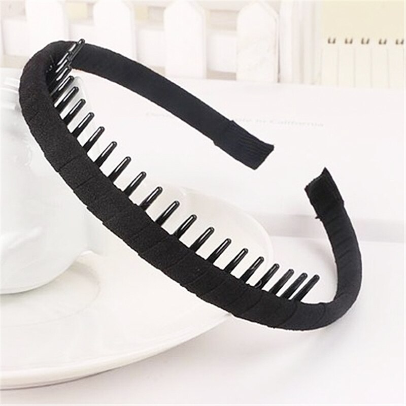 Women Girls Headdress Solid Cloth Headband Wrap Hair Hoop Bezel With Teeth Female Hair Accessories Hairband Headwear