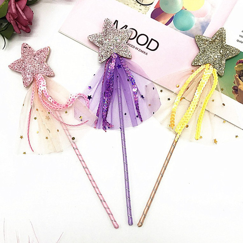 Hot Cute Dreamlike Star Fairy Wand Kids Magic Stick Girl regalo di compleanno Party Halloween Princess puntelli Cosplay