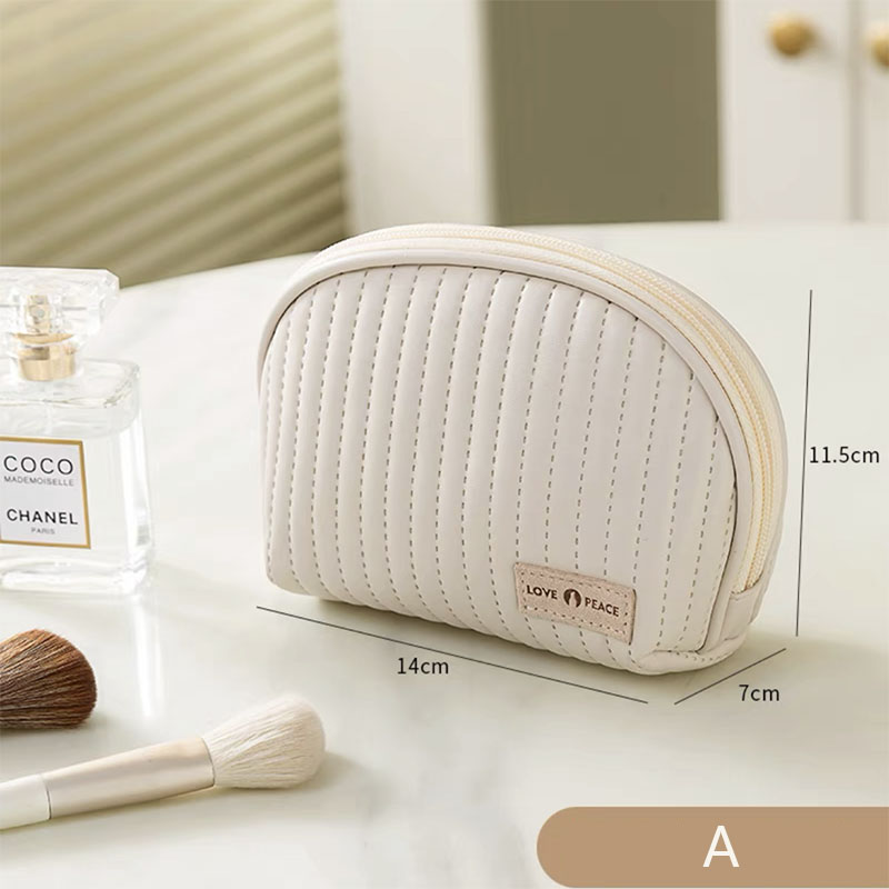 Stor makeup-pung, kosmetiktasker til kvinder, makeup-organisator, bærbar skønhedsetui, rejsetaske, toilettaske: Sort