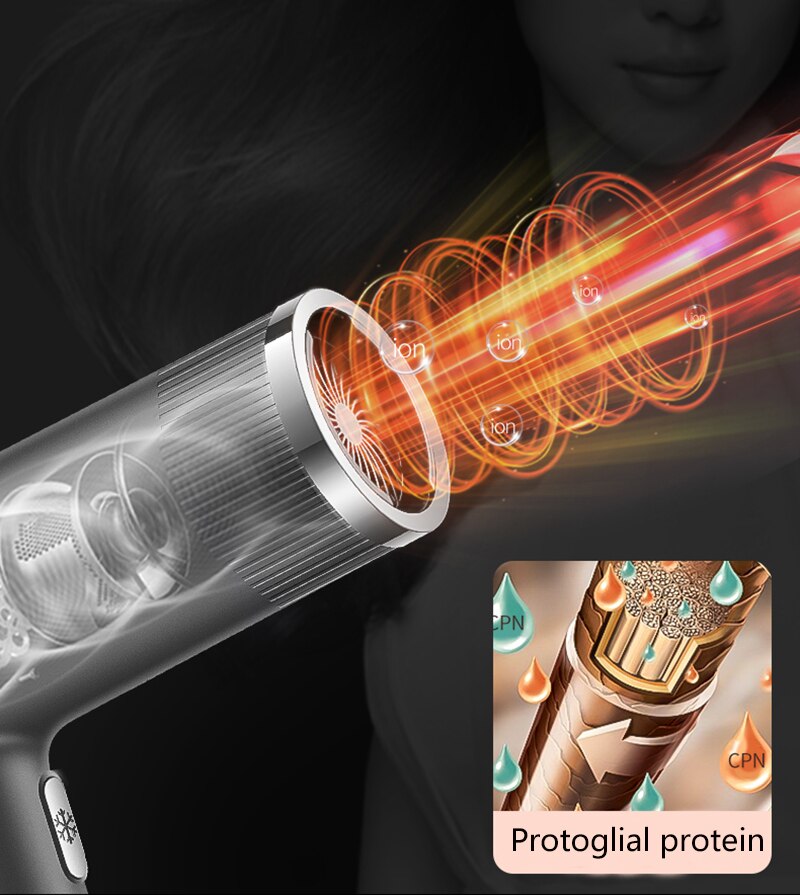 Hair Dryers Ionic Salon Hair Blow Dryer Lightweight Fast Dry Low Noise Hairdryer Diffuser Quick Dry Hairdryer