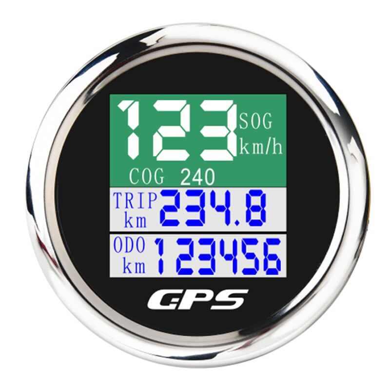 52mm 2'' Waterproof GPS Speedometer Odometer Trip COG TFT Screen Speed Gauge With GPS Antenna For Car Boat Motorcycle 9-32V: BS