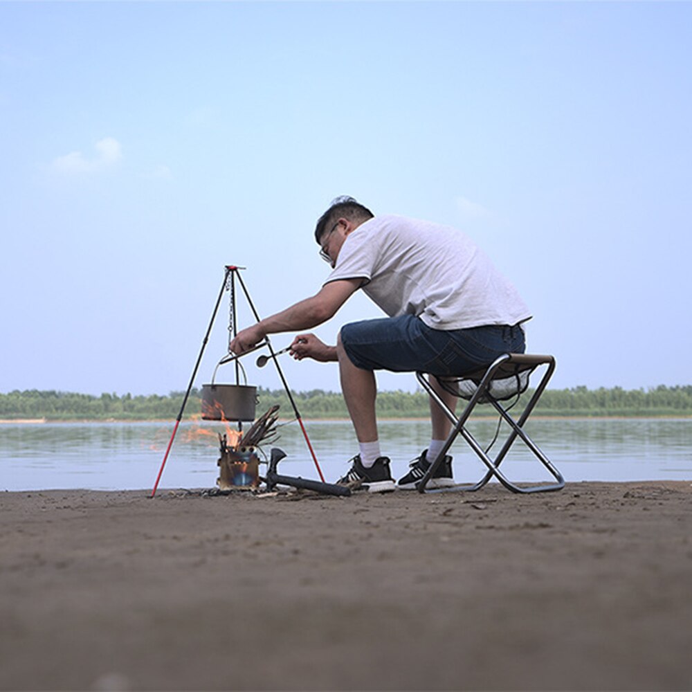 Camping Tripod Marching Triangle Support Hanging Cooking Pot Hiking Picnic Naturehike Travel Gadget 1PC Picnic Tripod