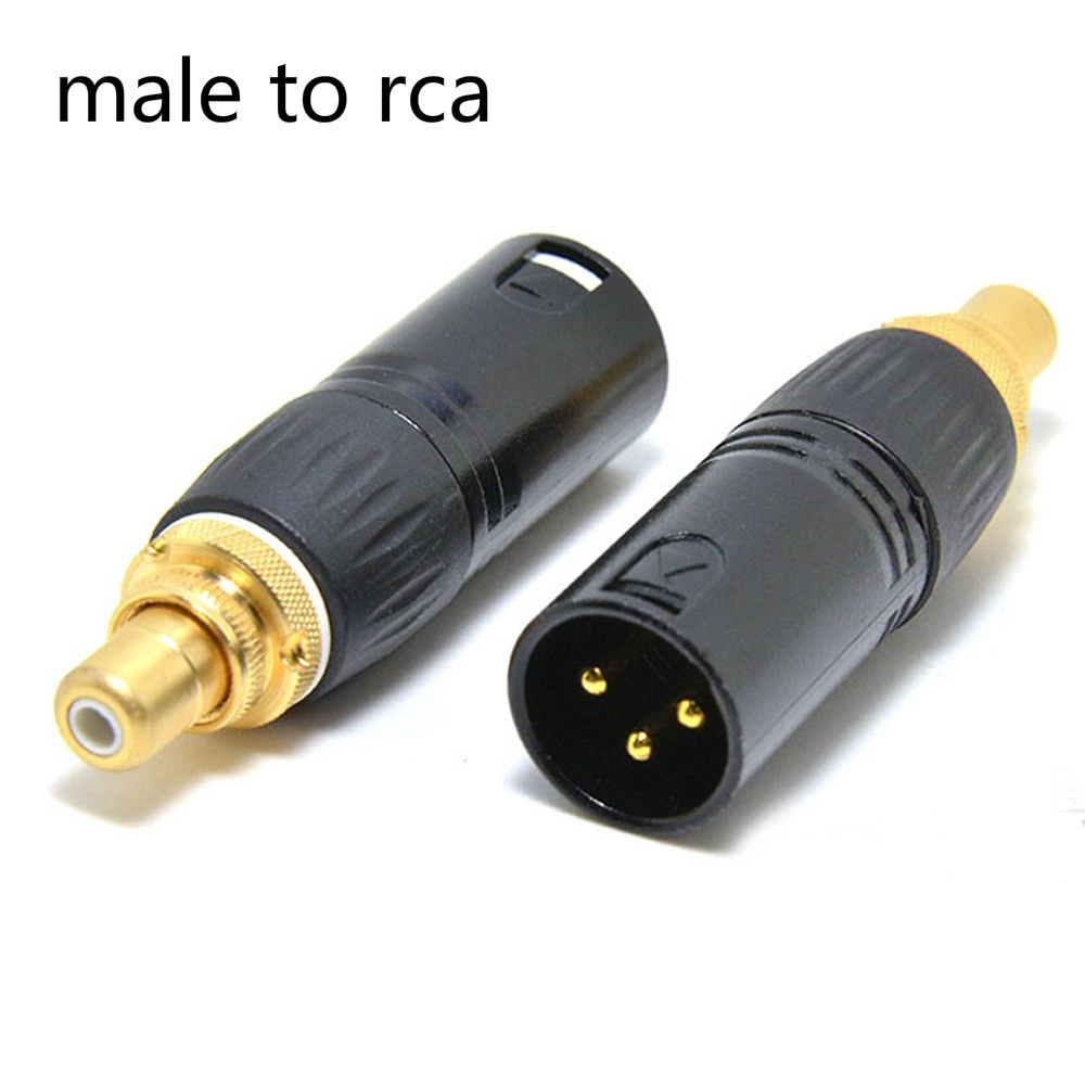 4Pcs/set HIFI Audio Connector RCA To XLR Male Female Plug Gold Plated Connector Plugs: 2 XLR male