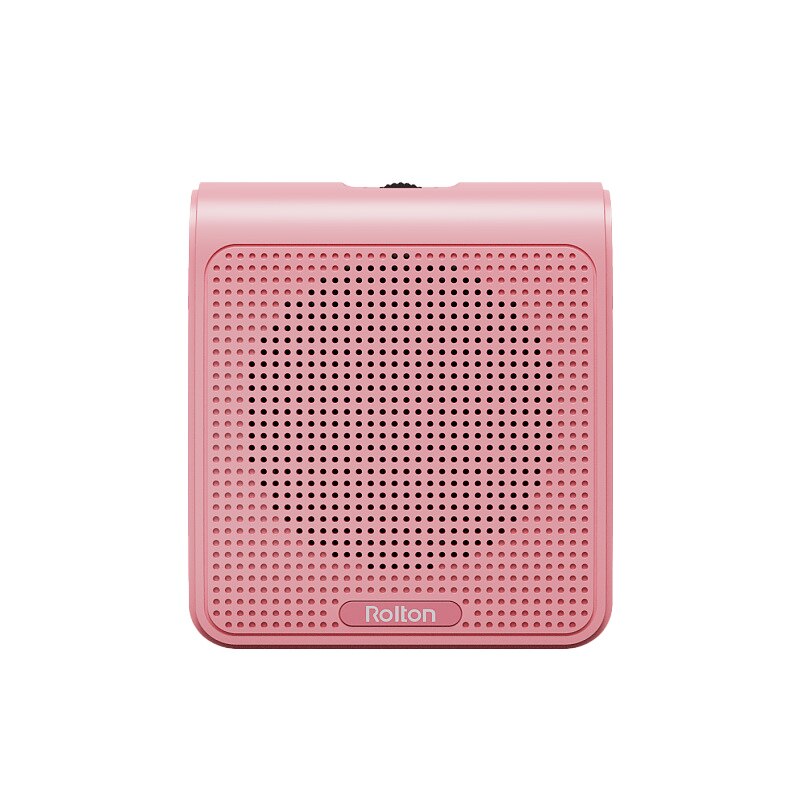 Booster mit mikrofon, lautsprecher, lautsprecher, rolton  k10, tragbare sprachausgabe, megafon  mp3, sprachtraining: Rosa