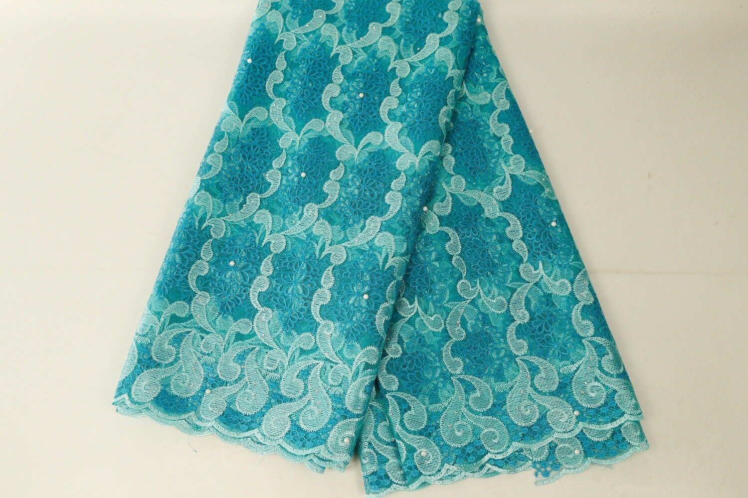 DIY Mesh Lace Fabric Embroidery Lace African Fabrics 5Yards Fabrics For Wedding Dress French Lace Fabric Women: color7