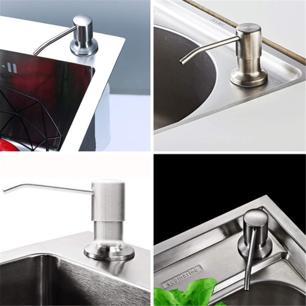 Kitchen Sink Detergent Dispenser Pumps Lotion Dispenser Head Liquid Soap Dispenser for Washing Dish Bathroom Accessories Black