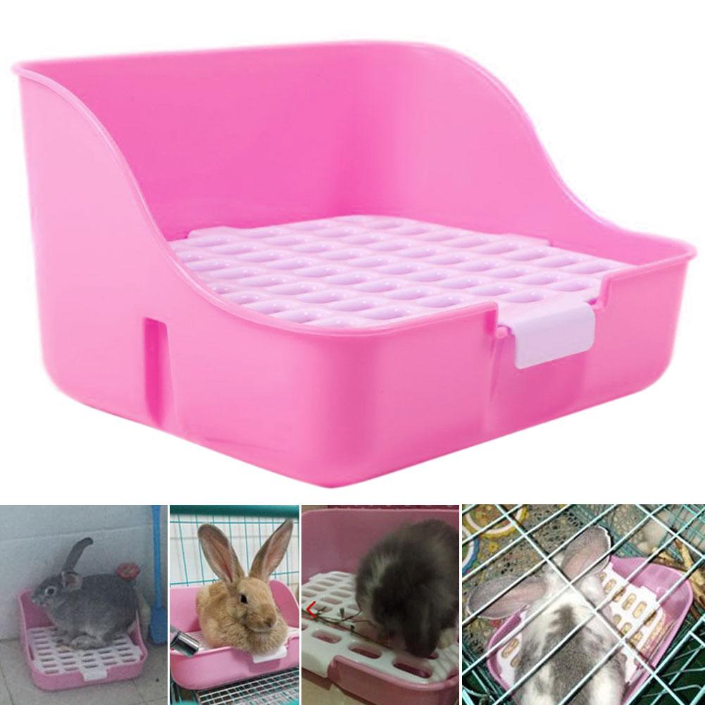 Små husdjur hamster kanin toalett pottränare fixbar bur bricka kattlåda bur prydnad fixbar avtagbar kanin toalett potta