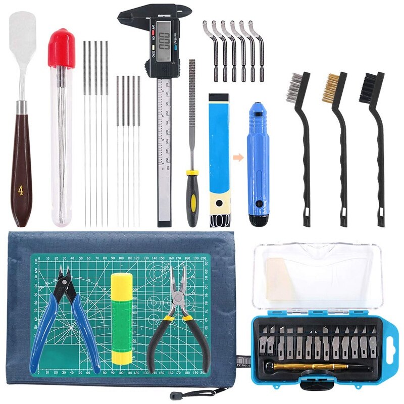 42 Stuk 3D Print Tool Kit Bevat Debur Tool, Reiniging En Removal Tool Met Opbergtas, 3D Printer Tool Set Voor Schoonmaken, Fi: Default Title