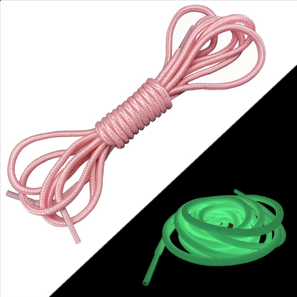 Reflecterende veters met platte breedte voor hardloopschoenen, veiligheidslichtgevende grijze lichtgevende veters voor sneakers, unisex voor sport, canvas schoenen: Fluorescentie roze