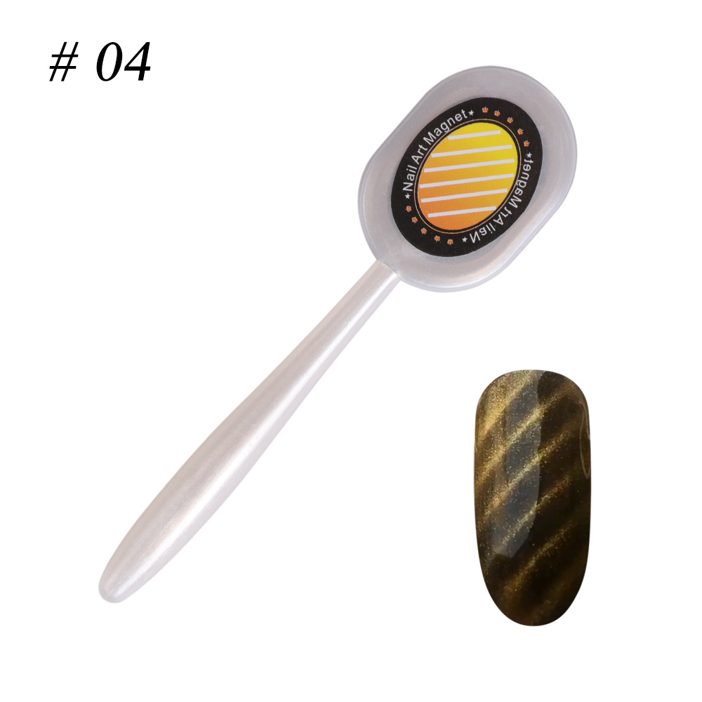 1 stücke Doppel Kopf Katze Auge Gel Magnet Stock Gebogene Linie Streifen 3D Entwürfe Für Polnische Nagel Gel Nagel Kunst Dekor Magnetische Werkzeuge LA035: 04