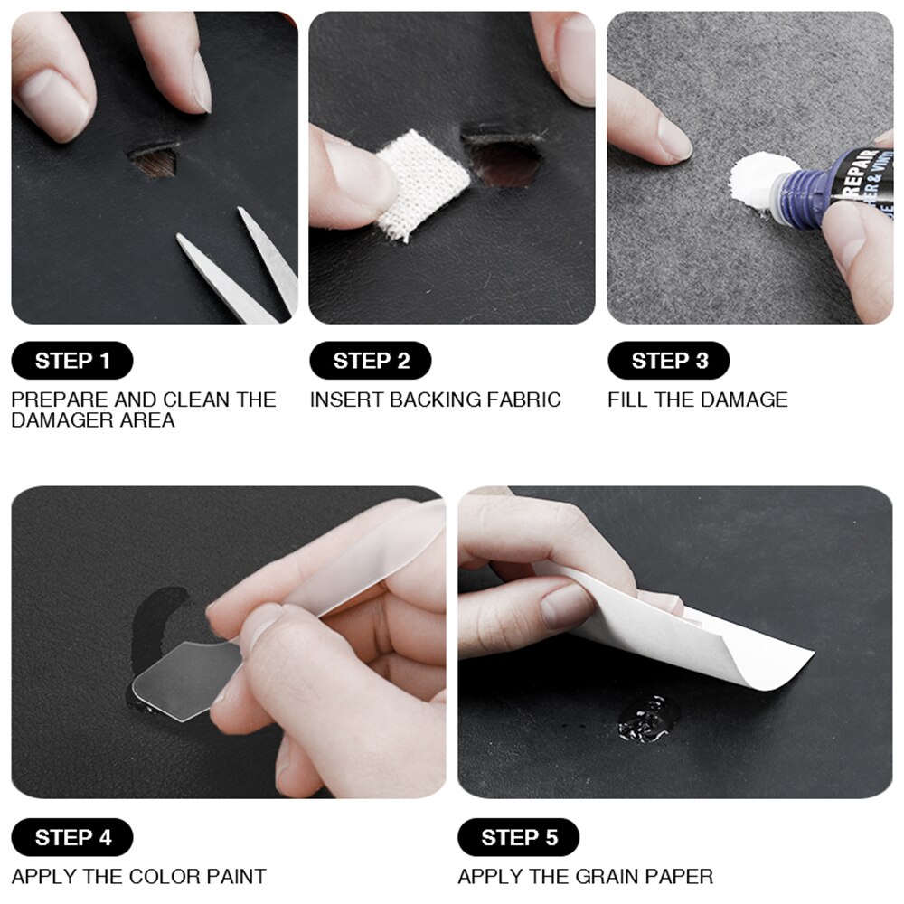 Visbella Vloeibare Leder Vinyl Reparatie Kit Restorer Meubels Auto Zetels Sofa Jas Purse Schoenen Cleaner Black Bruine Huid Reparatie