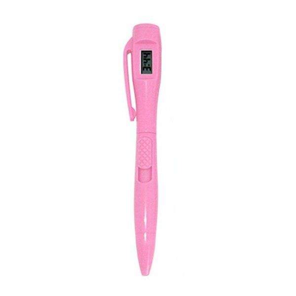 Caneta de teste de relógio eletrônico, relógio esferográfico para estudantes profissionais de trabalho em um escritório: Pink