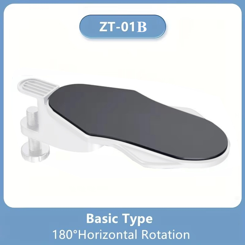 1pc Adjustable Ergonomic Arm Rest - Foldable Desk Extension with Rotating Wrist Pad for Home & Office Comfort Wrist Rest Support: WHITE