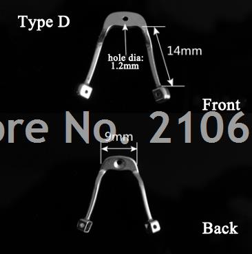 1pc Eyeglasses Nose Pads Arm Stainless Steel Nose Pad Holder Glasses Accessories: Type D