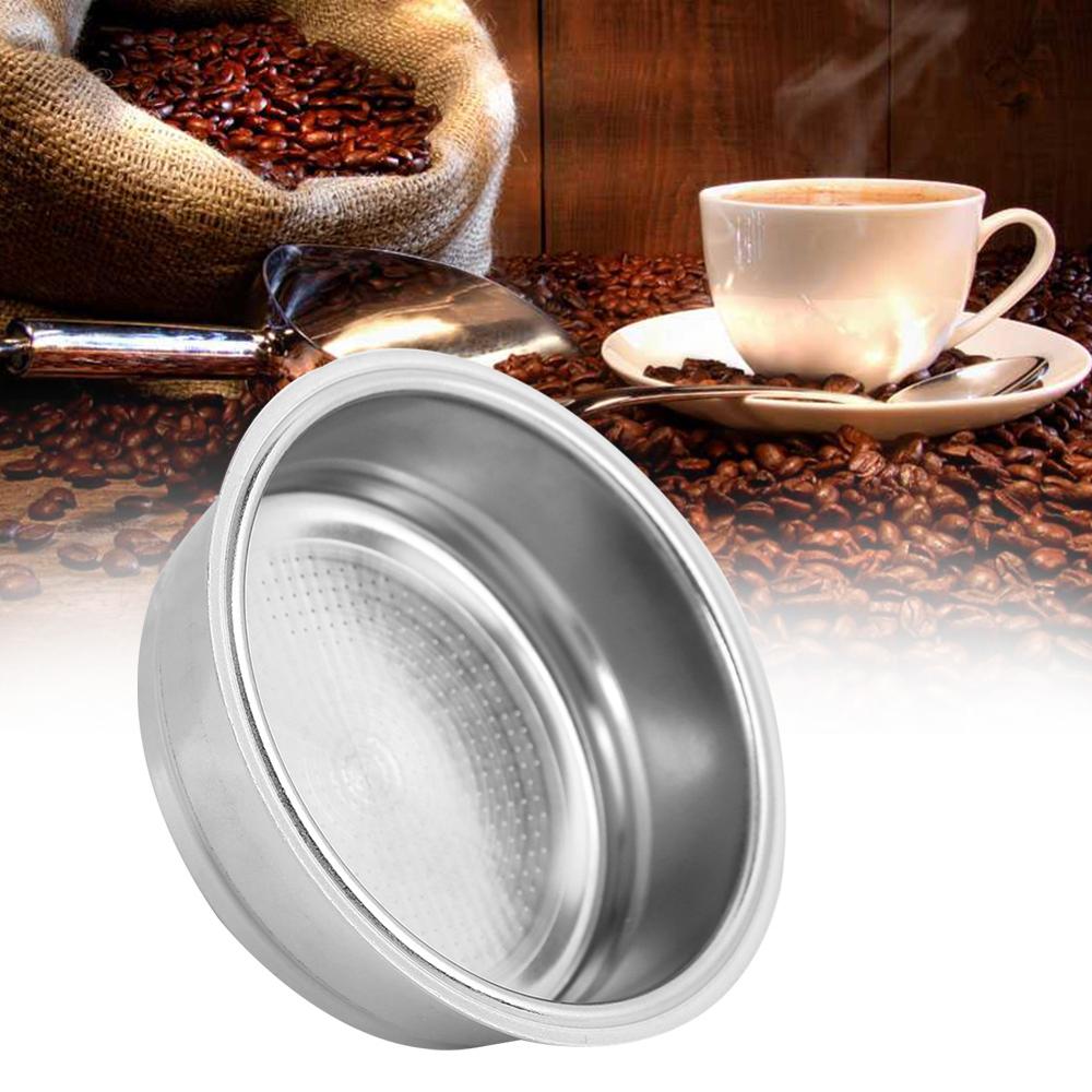 51mm enkellager rostfritt stål kaffemaskin filter sil skål passar för delonghi kaffemaskin tillbehör