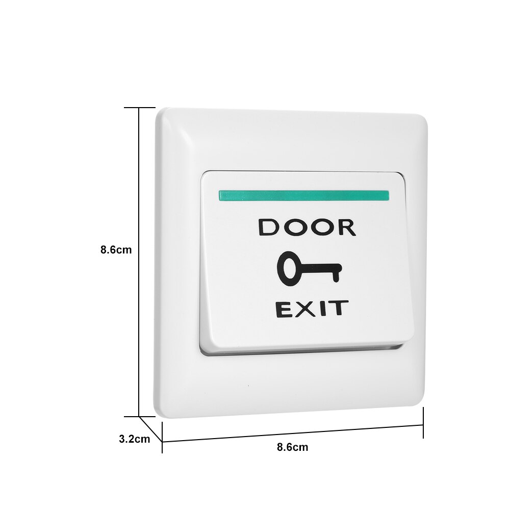 Electronic Door Lock NO COM Lock Sensor Access Control System Emergency Alarm Trigger Switch Stainless Steel Door Exit Button