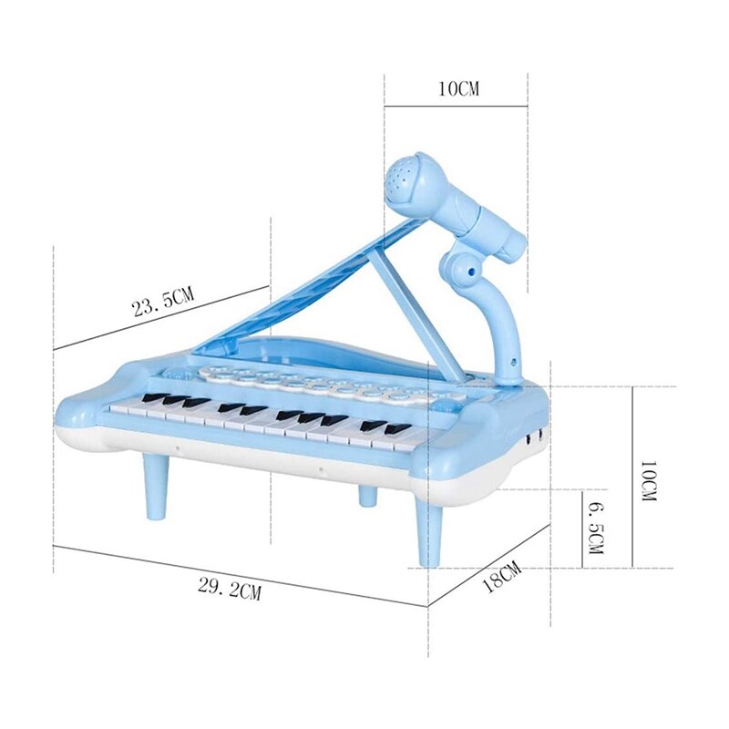 Multi-Functional Electronic Piano Musical Instrument Beginner Learning Piano Toy with Microphone