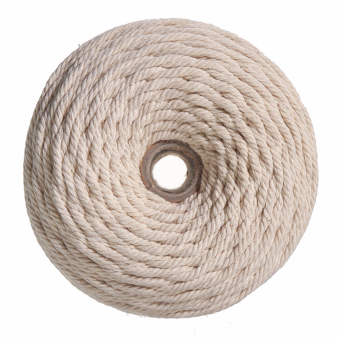 220 M 3mm Natürliche Beige Weiche Baumwolle Verdreht Kabel Seil Handwerk Macrame Handwerker Schnur DIY Handgemachte Binden Gewinde Schnur seil Durchmesser