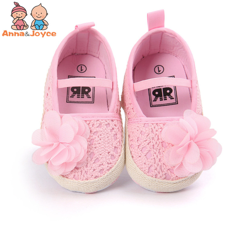 Baby pige sommer hul strik blød sål walking ballet kjole mary jane babe vugge sko