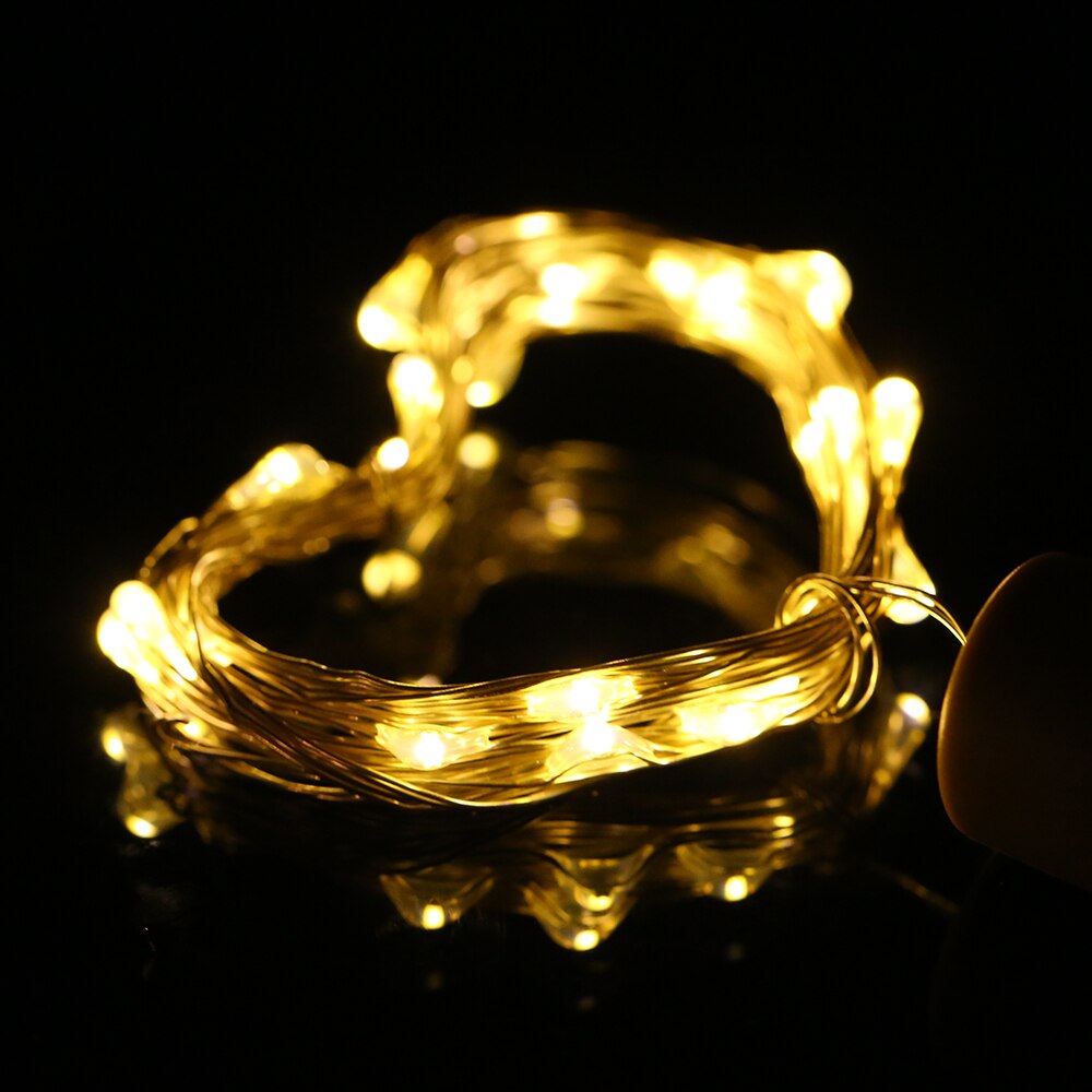 4,5 V 1,2 W 2M 20 Schnur Licht Kupfer Draht Gebühr Stopper Atmosphäbetreffend Lampe für Weihnachten Baum DIY Heimat dekoration