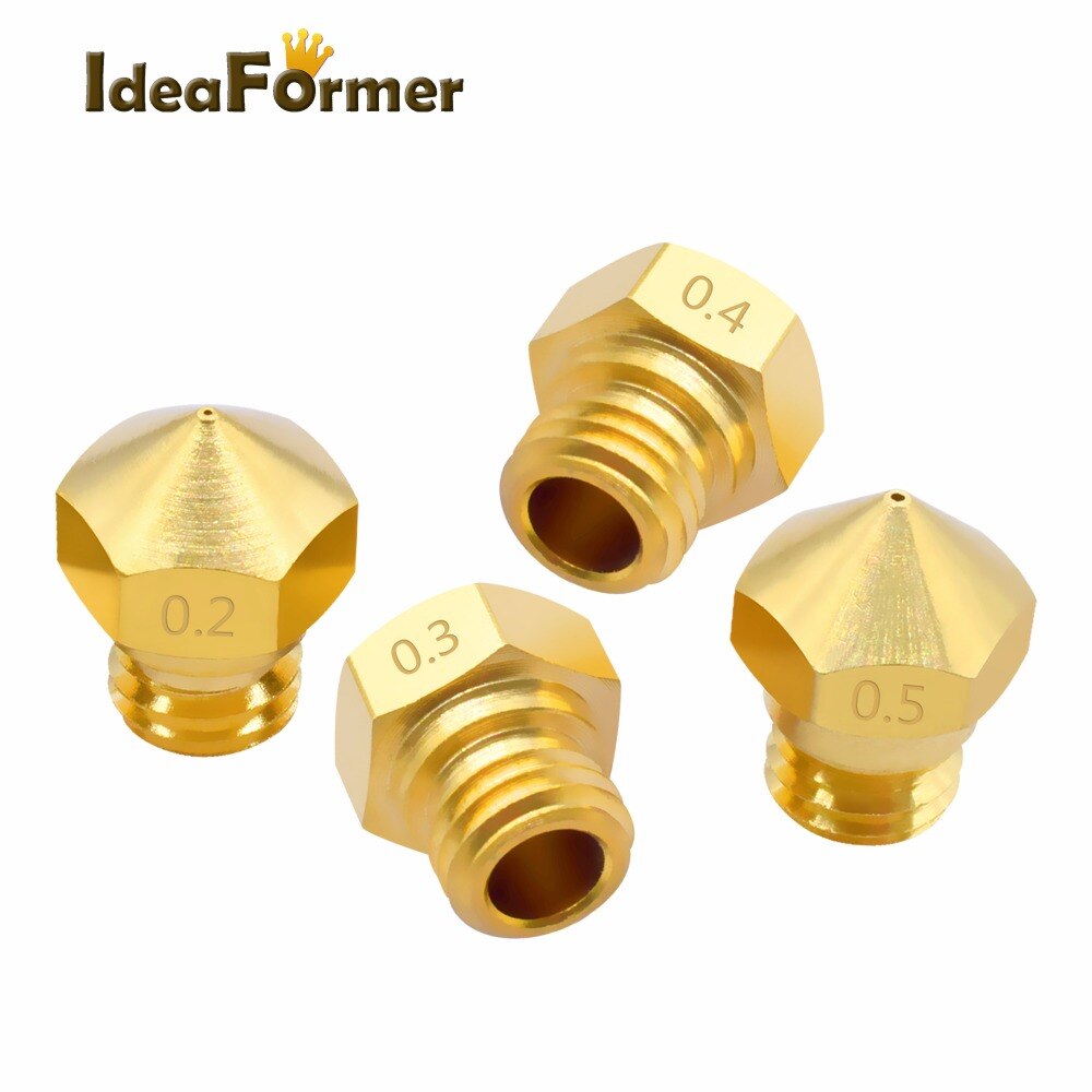 IdeaFormer 2 stücke 3D drucker Reprap MK2 M7 schraube Durcheinander MK10 Düse 0.2/0.3/0.4/0.5/0.6/0.8/1,0mm Für 1,75mm Filament hotend mk10