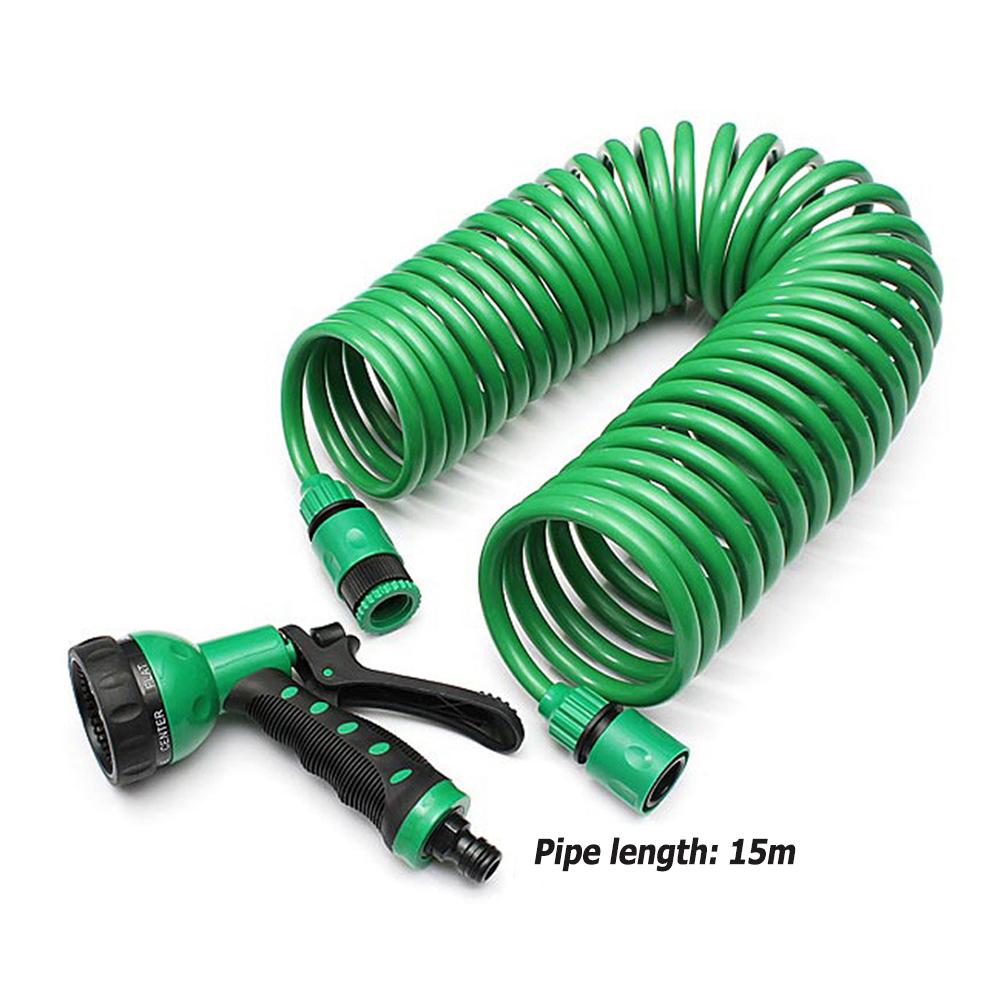 7.5M/15M Expandable Garden Water Hose Coil Magic Flexible Hose Pipe Plastic Hoses Garden Watering Equirment with Spray Guns: 15M