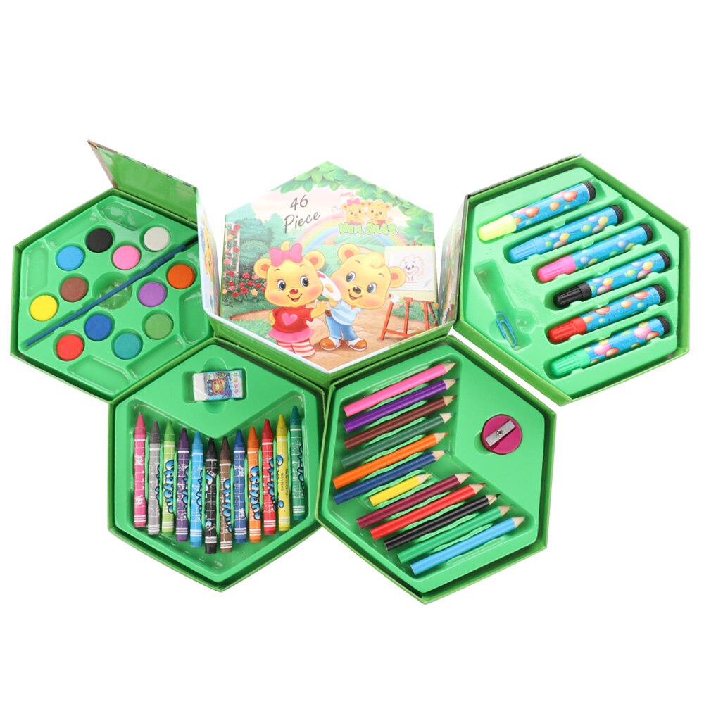 46pcs Colors Painting Graffiti Paint Brush Kit Art Toy Sets Drawing Painting Pencil School Stationery Student Supplies