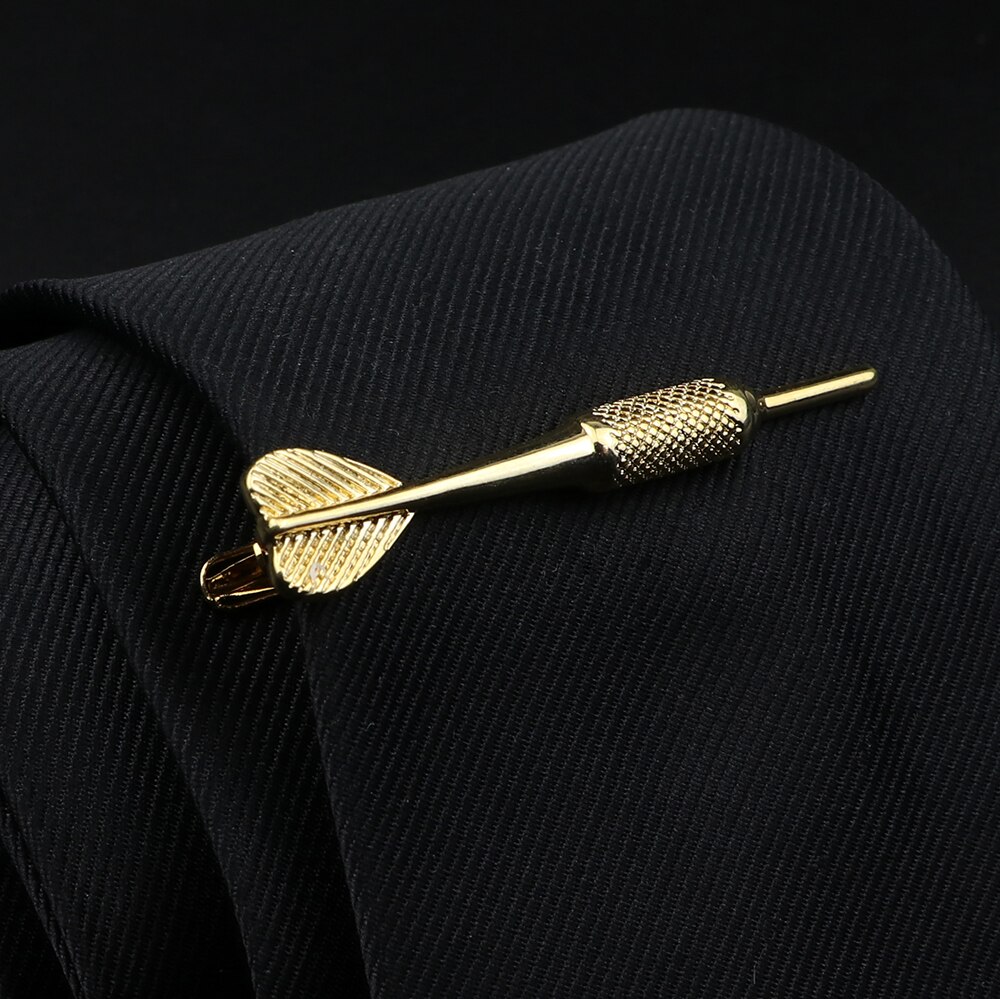 Pince à cravate en métal pour hommes, couleur or argent, stylo en forme de barbe, épingle à cravate, bijoux de mariage