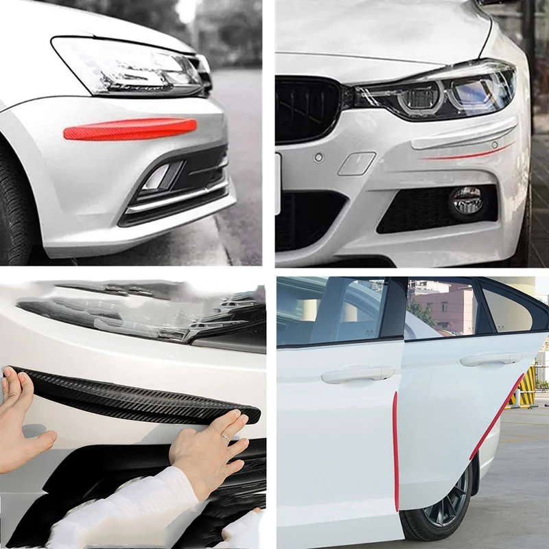 2 Stücke Anti Kollision Auto Stoßstange Schutzfolie Streifen 40 cm Autotürkante Ecke Kratzschutz Aufkleber Außenzubehör