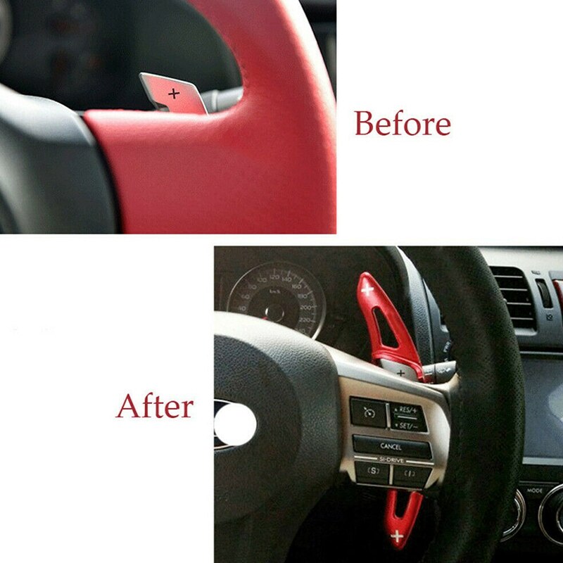 Car Accessories Red Carbon Fiber Paddle Shifter Extensions for Subaru Outback BRZ WRX Impreza