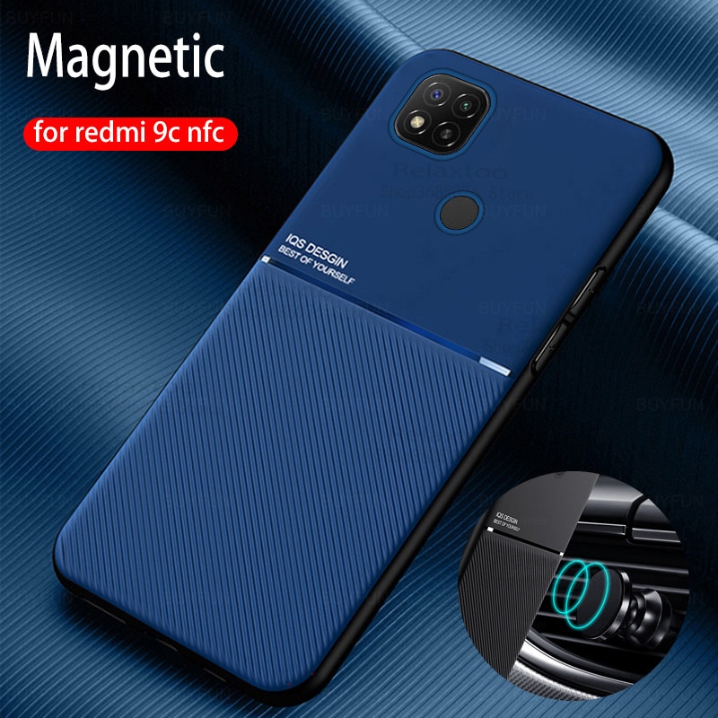 Redmi 9c nfc case magnetyczny uchwyt samochodowy etui na telefony dla xiaomi redmi 9c c9 redmi 9 c xiomi redmy 9 c matowy odporny na wstrząsy telefon okładka