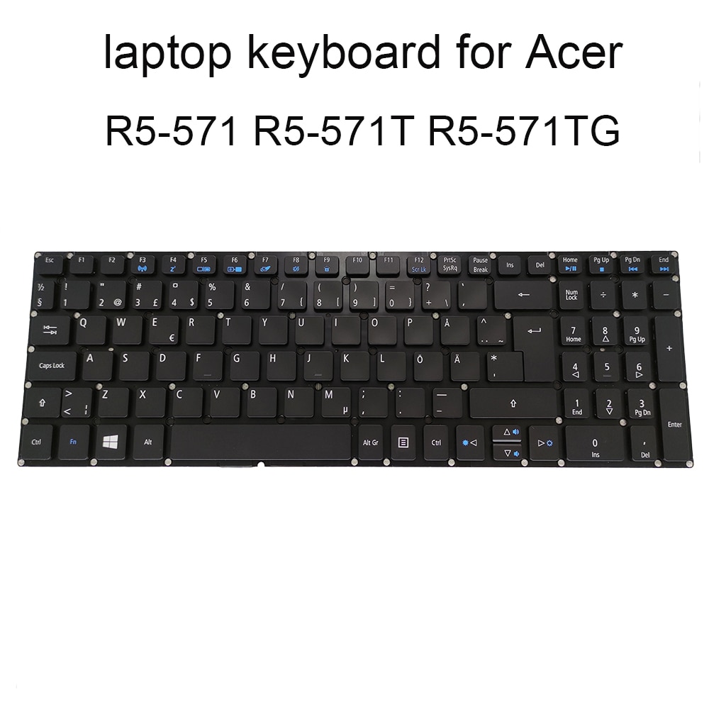 Vervanging Toetsenborden R5 571 Backlit Toetsenbord Voor Acer Aspire R15 R5 571TG 50RF Sd Zweeds Zwart Laptops 0KN1 011SD13