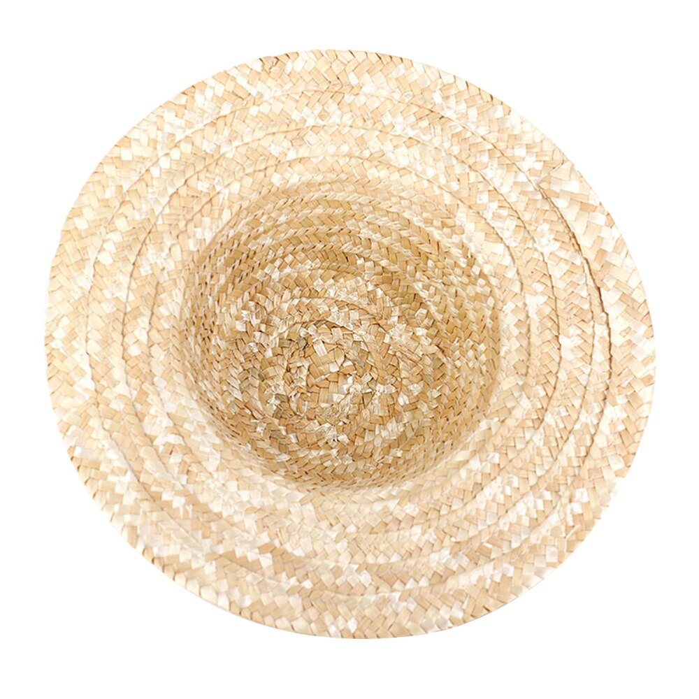 1Pc Children Painting Straw Hat DIY Painting Props for Kids Kindergarten Nursery (Diameter 32cm)