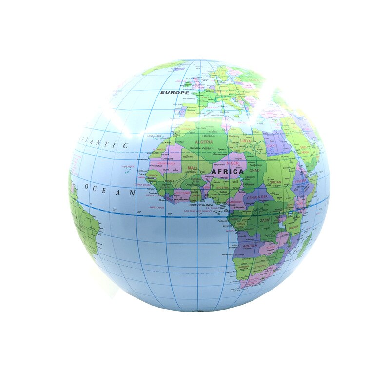 30cm Inflatable Globe World Earth Ocean Map Ball Geography Learning Educational Beach Ball Kids Toy home Office Decoration 1pcs