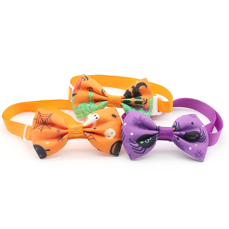 50/100 pc halloween hvalpe hunde butterfly fest hvalpe hunde plejetilbehør til små mellemstore hunde kæledyrsartikler hundesløjfe