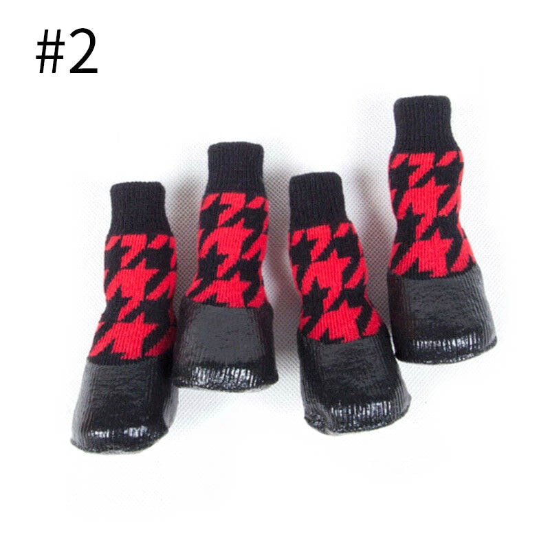 4 Pcs Pet Dog Shoes Boots Waterproof Socks Puppy Non-slip Outdoor Feet Cover TSH Shop