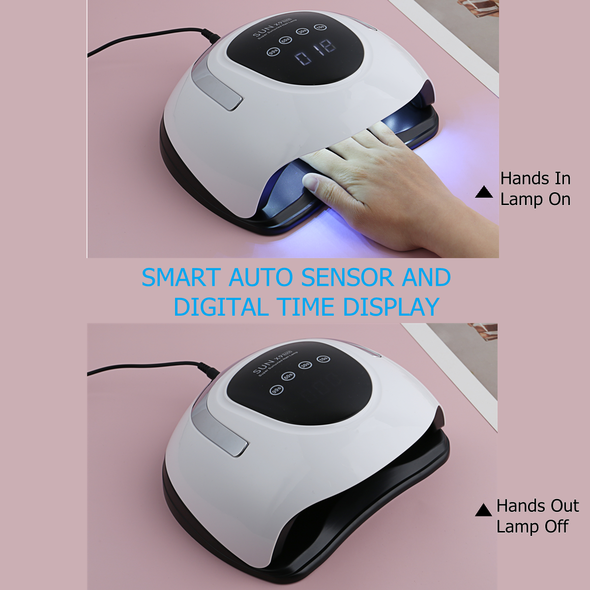 SUNX9 Max – lampe LED UV pour séchage des ongles, 114W, sèche-ongles avec capteur intelligent, lumière Gel à durcissement rapide, équipement de manucure, nouveauté