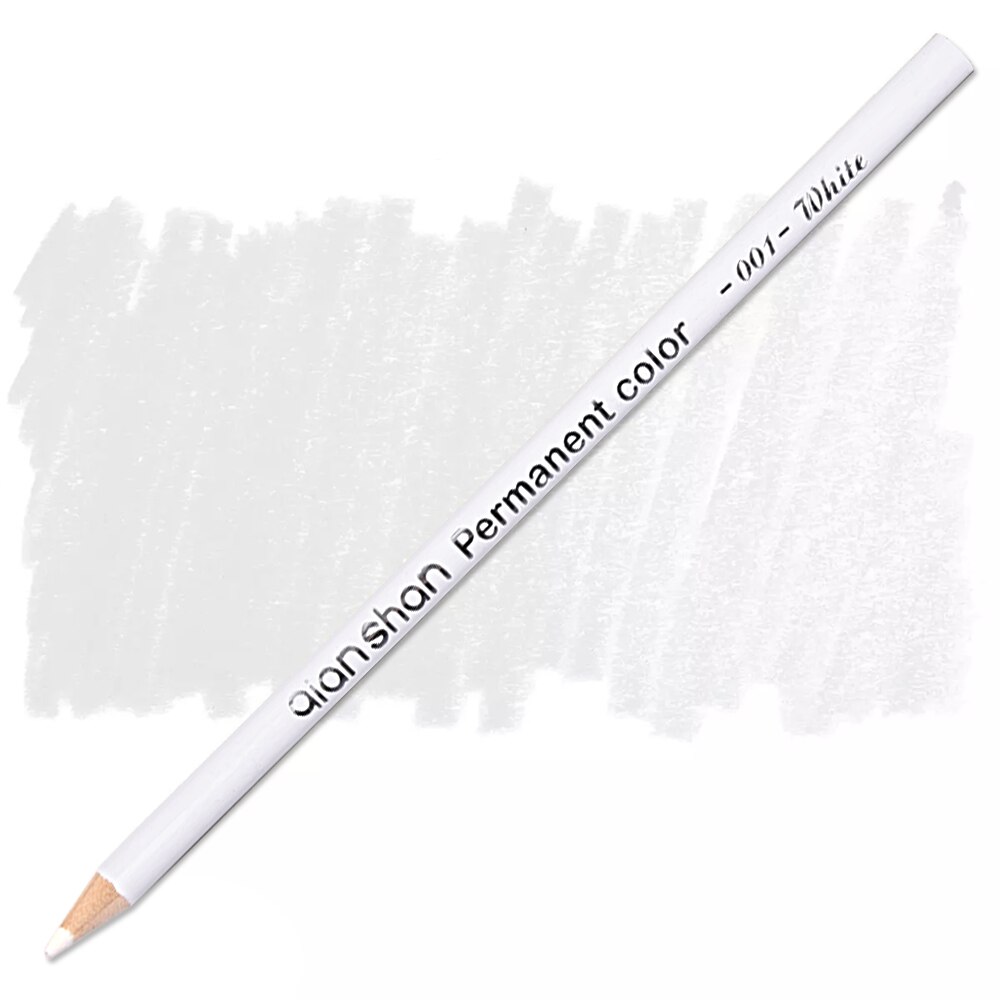 5Pcs Zwart Wit Kleur Potloden-Permanente Kleur Tekening Potlood Olie gebaseerde Houten Kleurpotloden, 2 kleuren van 3 Wit, 2 Zwarte