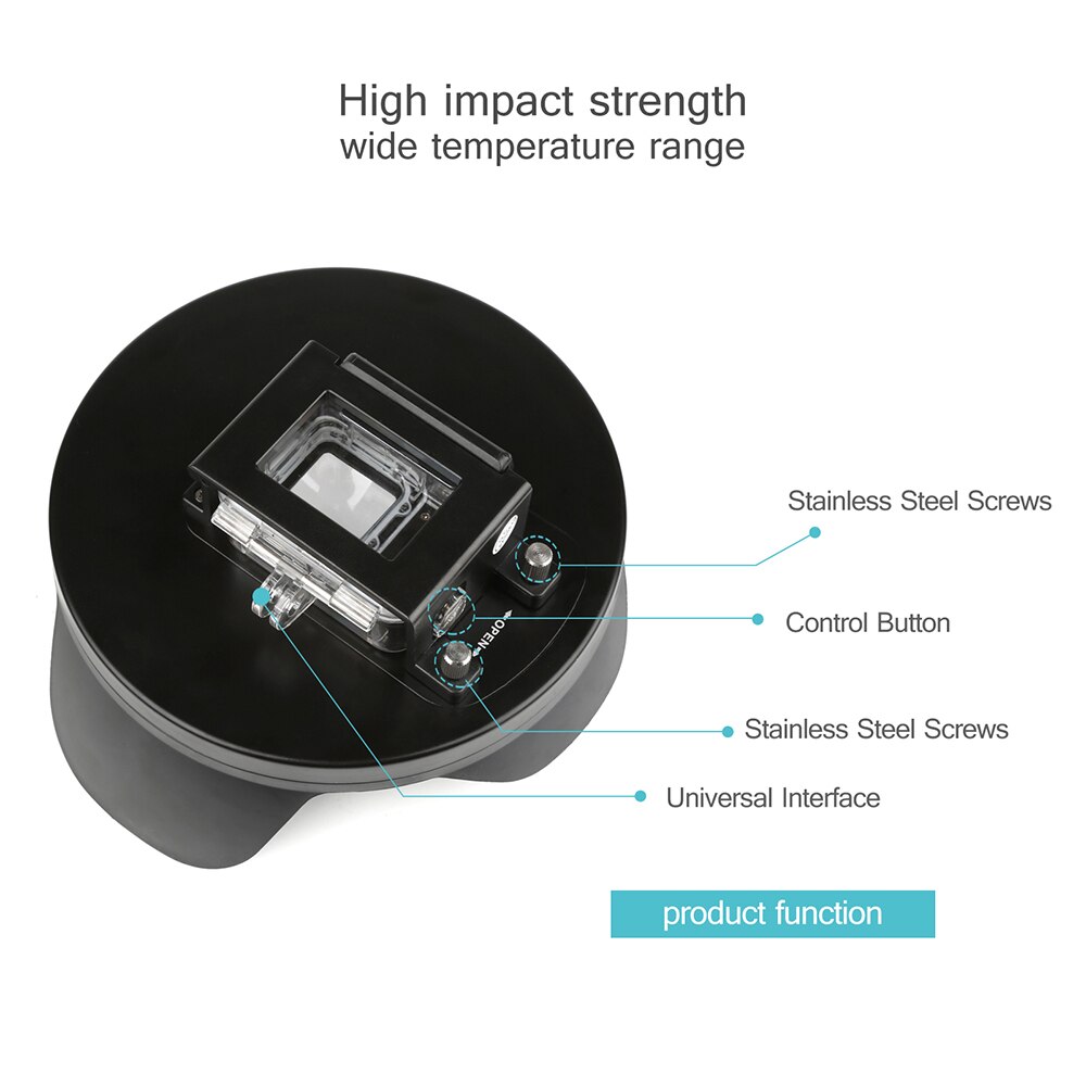 Dôme sous-marin pour GoPro Hero 7 6 5, noir avec poignée flottante, étui étanche, lentille de pare-soleil, accessoire