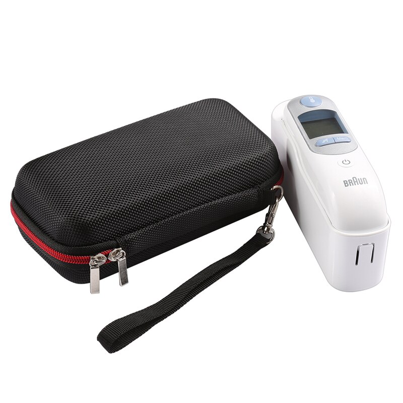 Bærbar termometer tilfældet for braun thermoscan 7 irt 6520 transporterer opbevaring håndtere taske beskyttende folie (kun tilfælde)