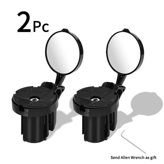 Fiets Achteruitkijkspiegel Racefiets Stuur Spiegel 360 Graden Draaibare Bike Accessoires Veilig Fietsen Stuur Achteruitkijkspiegel: 2 PCS Rearview