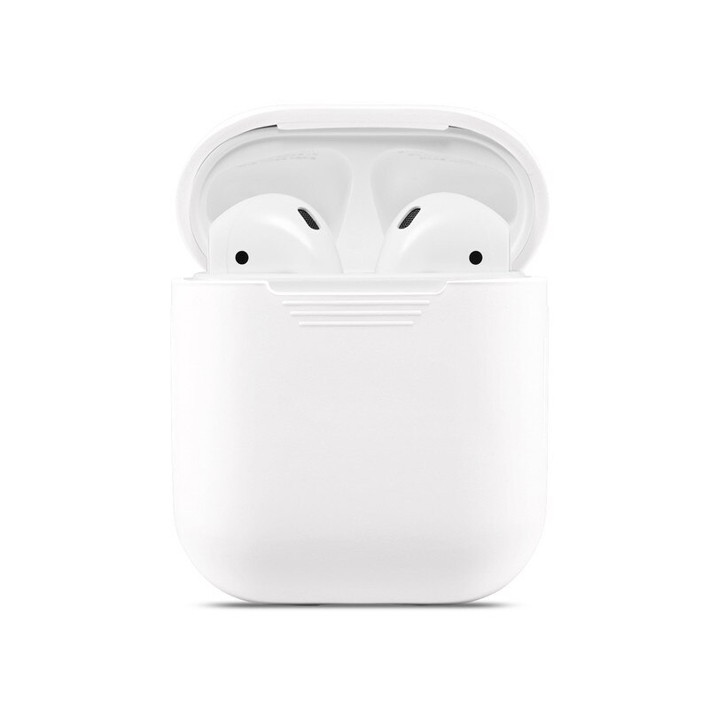 Soft Silicone Cases For Apple Airpods 1/2 Protective Bluetooth Wireless Earphone Cover For Apple Air Pods 1/2 Charging Box Bags: White